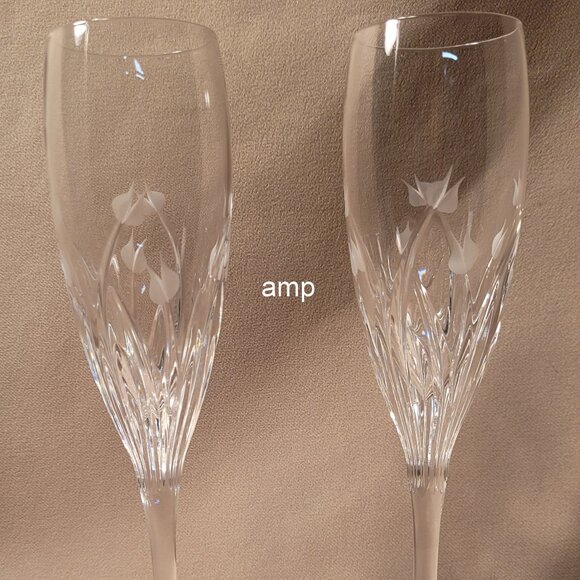 DaVinci Pisa (Lot o 2) Champagne Flute Glasses (8 7/8" tall) PERFECT! - Picture 1 of 4